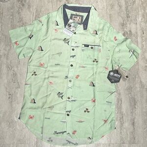 NWT Jetty Collared Button-Down Men’s Small Ocean theme shirt
